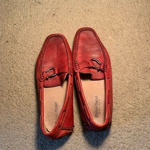 Red Leather boat 🚣‍♀️ shoes